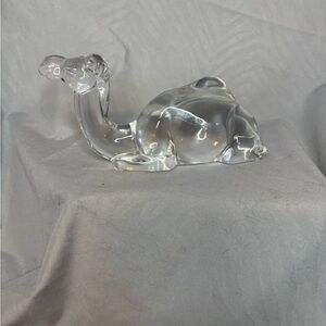 Vintage Baccarat Clear Crystal Laying/ Resting Camel Sculpture - small chip